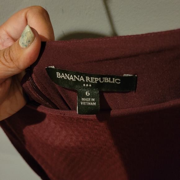 Banana Republic Red Burgundy Suiting Dress 6 - Picture 4 of 5